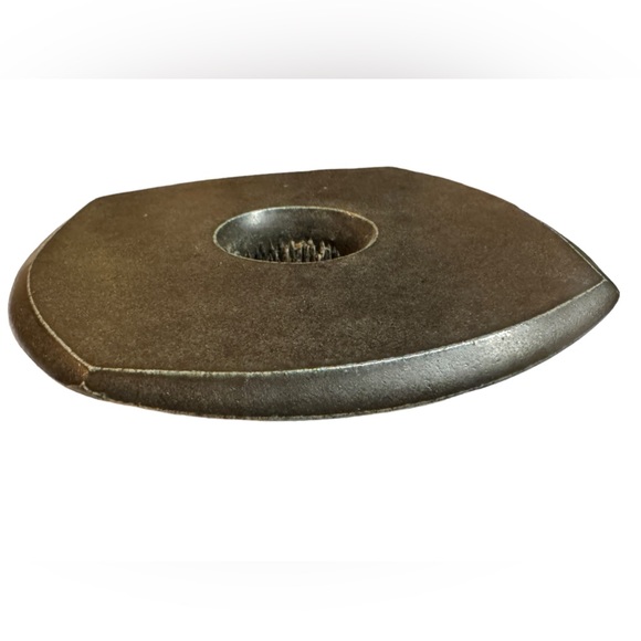 Vintage Japanese Modern Ikebana Stoneware Gray Signed Small Quality Vase EUC - Picture 6 of 12